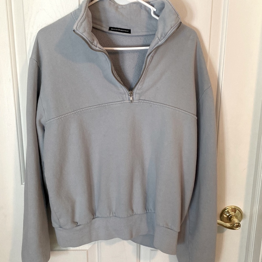 Brandy Melville oversized quarter zip